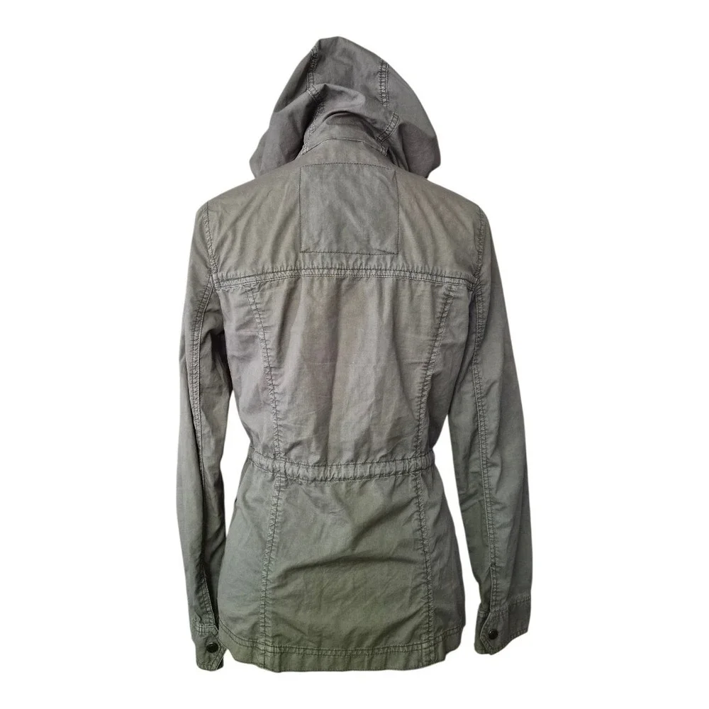 Abercrombie & Fitch Women's Utility Jacket‎ XS Gray Hooded Cargo Bella Swan